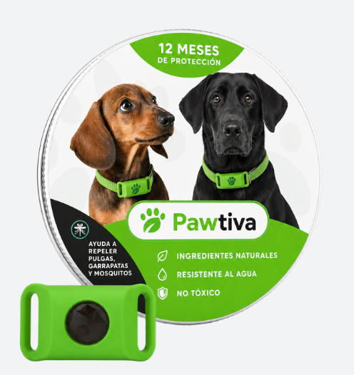 Pawtiva™ Protección Natural contra Pulgas y Garrapatas hasta por 12 Meses