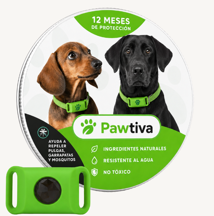 Pawtiva™ Protección Natural contra Pulgas y Garrapatas hasta por 12 Meses